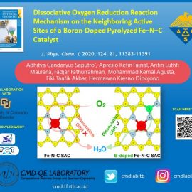 Resume Paper: Dissociative Oxygen Reduction Reaction Mechanism on the Neighboring Active Sites of Boron-Doped Pyrolyzed Fe-N-C Catalyst